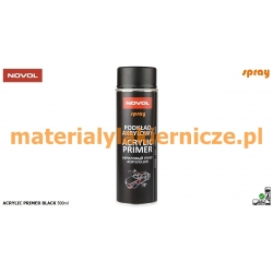 NOVOL SPRAY ACRYLIC PRIMER BLACK 500ml materialylakiernicze.pl